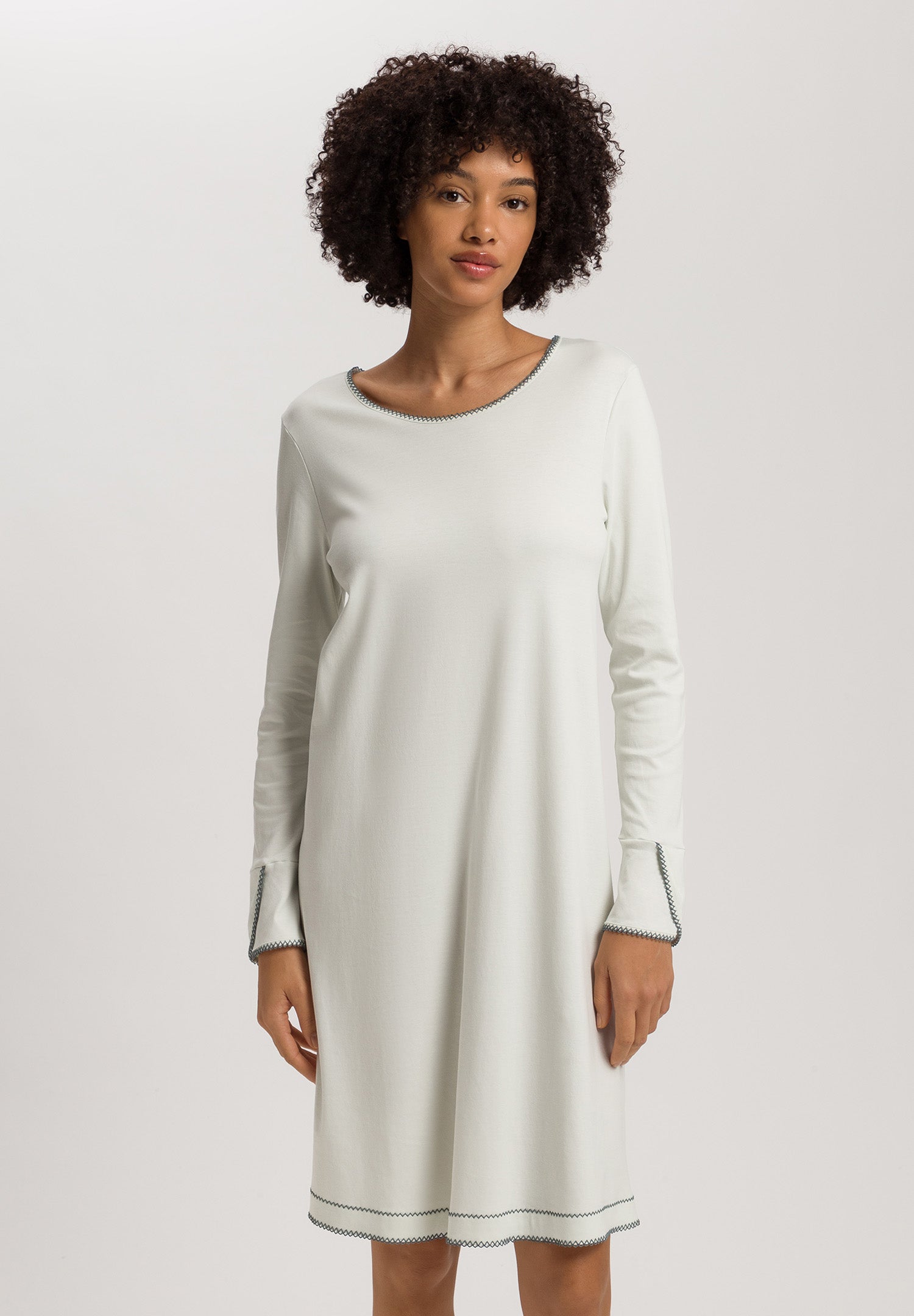 Una Tulip Sleeve Cotton Nightgown | Green Beryl 74772-2707