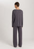Una Crochetta Stitch Cotton Pajama Set | Black Pearl 74773-2183