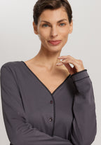 Una Crochetta Stitch Cotton Pajama Set | Black Pearl 74773-2183