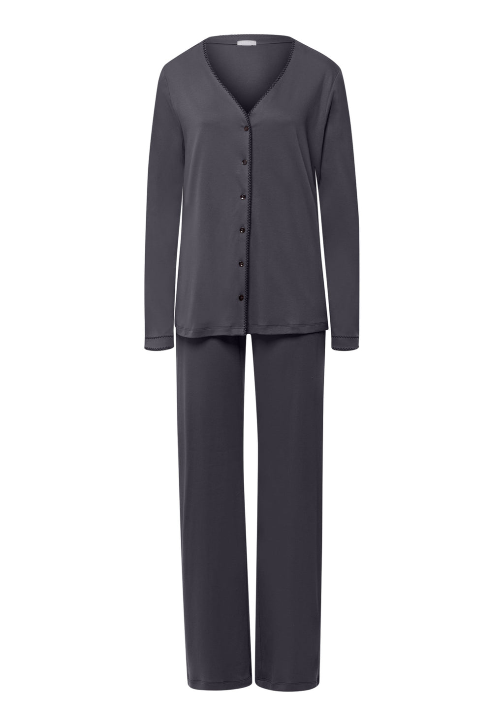 Una Crochetta Stitch Cotton Pajama Set | Black Pearl 74773-2183