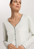 Una Crochetta Stitch Cotton Pajama Set | Green Beryl 74773-2707