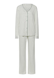 Una Crochetta Stitch Cotton Pajama Set | Green Beryl 74773-2707
