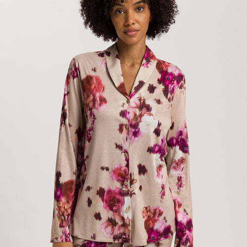 Olivia Soft Tencel™ Collared Shirt | Flower Art Print 74775-3051