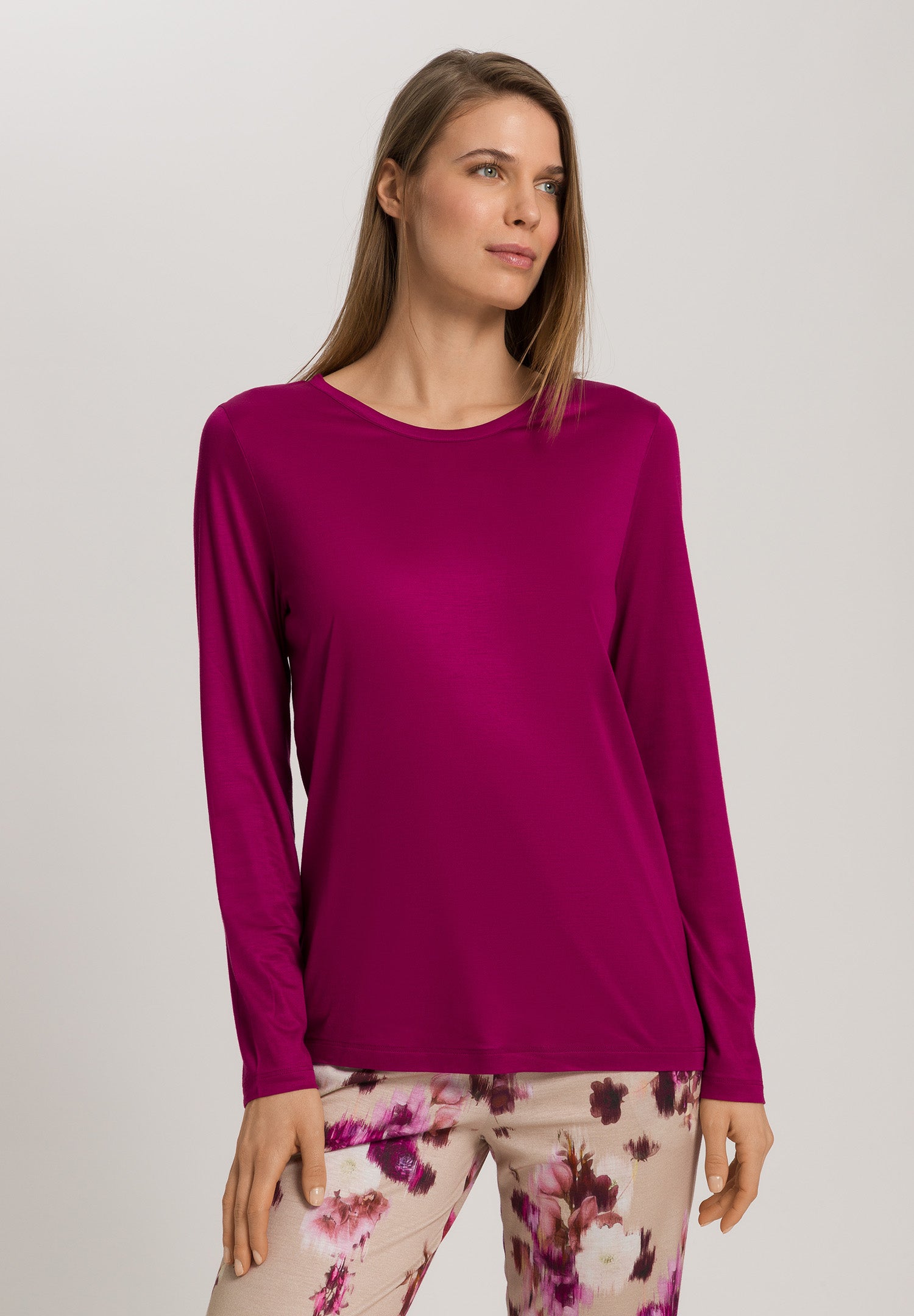 Olivia Soft Tencel™ Round Neck Top | Pink Tourmaline 74776-2473