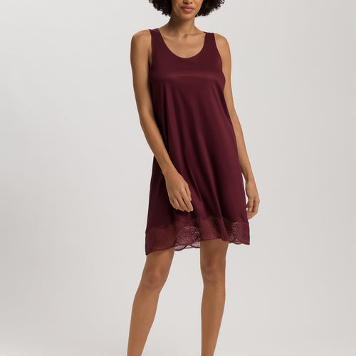 Lilith Tencel™ Lace Trim Tank Nightgown | Vivid Brown 74779-2421