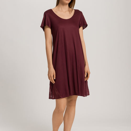 Lilith Tencel™ Lace Trim Nightgown | Vivid Brown 74780-2421