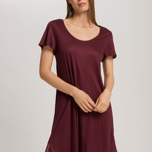 Lilith Tencel™ Lace Trim Nightgown | Vivid Brown 74780-2421