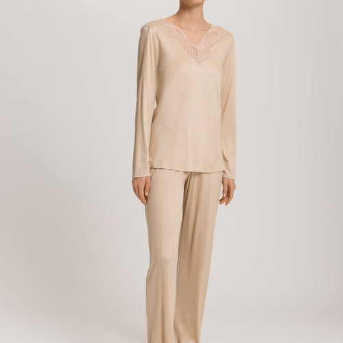 Lilith Tencel™ Lace Trim Pajama Set | Coffee Quartz 74781-2216