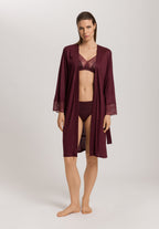 Lilith Tencel™ Lace Trim Robe | Vivid Brown 74782-2421