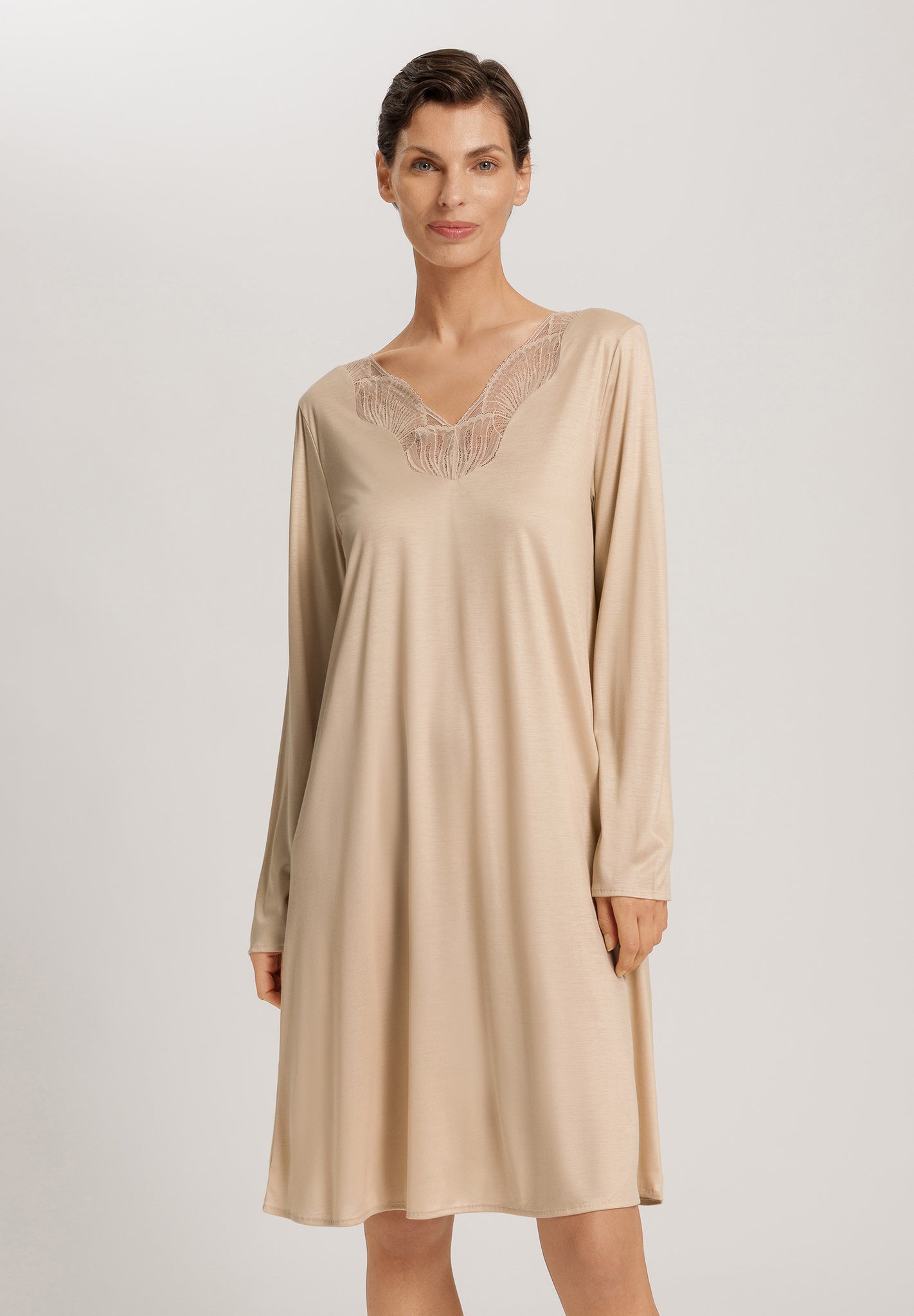 Lilith Tencel™ Lace Trim Nightgown | Coffee Quartz 74783-2216