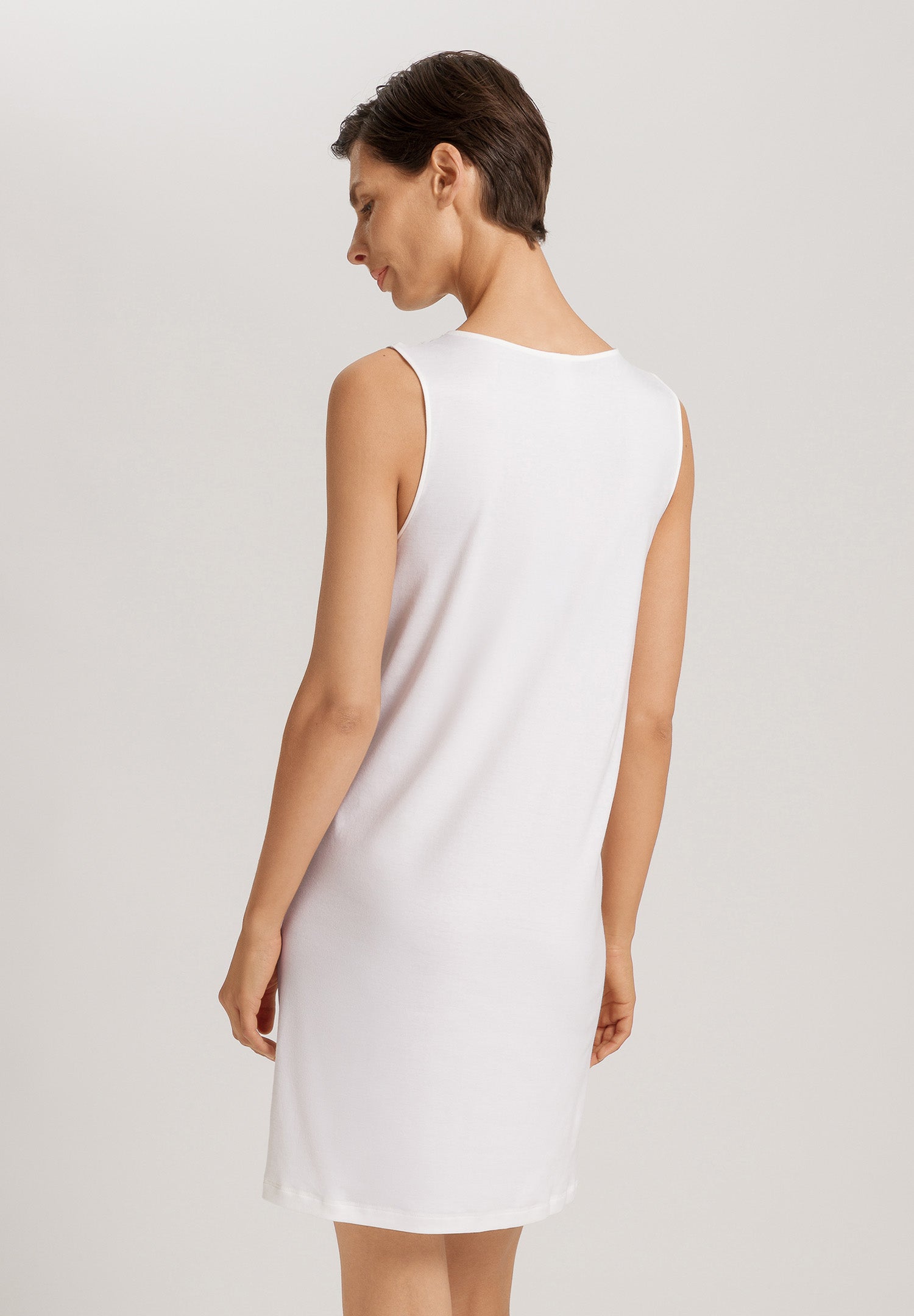 Hanro Kalea Floral Tulle Cotton Tank Nightgown | Off White 74784-102 XS / Off - White Hanro Kalea Floral Tulle Cotton Tank Nightgown | Off White 74784-102 XS / Off - White