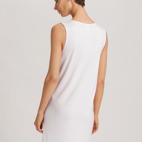 Kalea Floral Tulle Cotton Tank Nightgown | Off White 74784-102