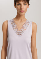 Kalea Floral Tulle Cotton Tank Nightgown | Pink Lavender 74784-2463