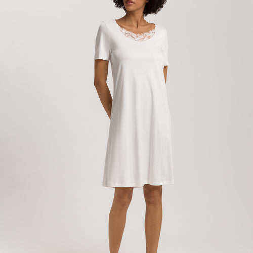 Kalea Floral Tulle Cotton Nightgown | Off White 74785-102