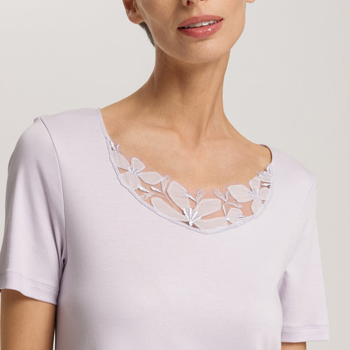 Kalea Floral Tulle Cotton Nightgown | Pink Lavender 74785-2463