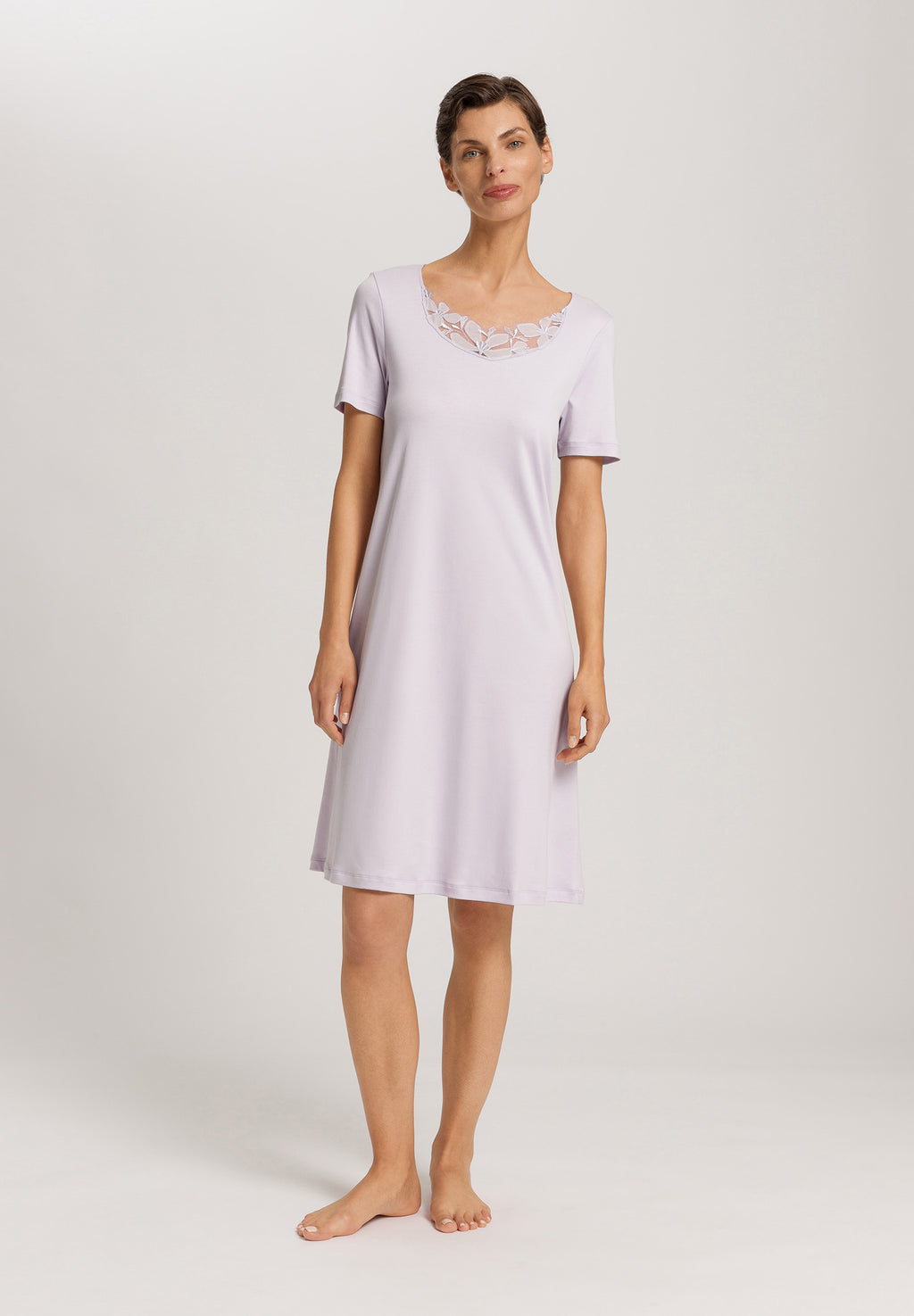 Kalea Floral Tulle Cotton Nightgown | Pink Lavender 74785-2463