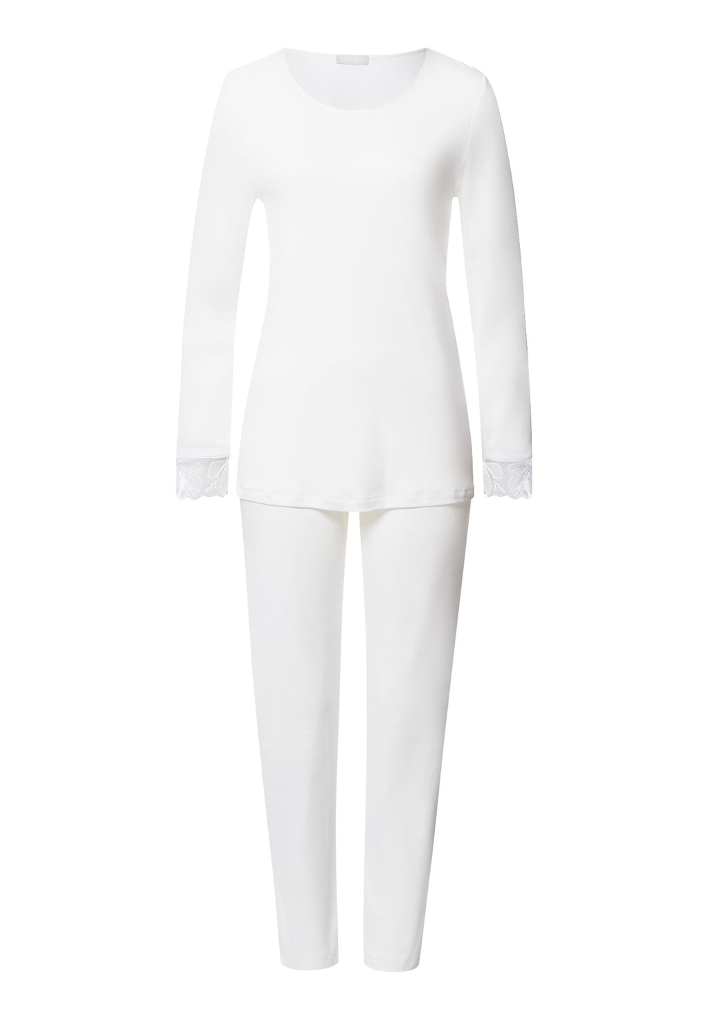 Kalea Floral Tulle Cotton Pajama Set | Off White 74788-102