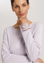 Kalea Floral Tulle Cotton Pajama Set | Pink Lavender 74788-2463