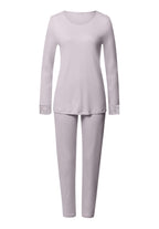 Kalea Floral Tulle Cotton Pajama Set | Pink Lavender 74788-2463