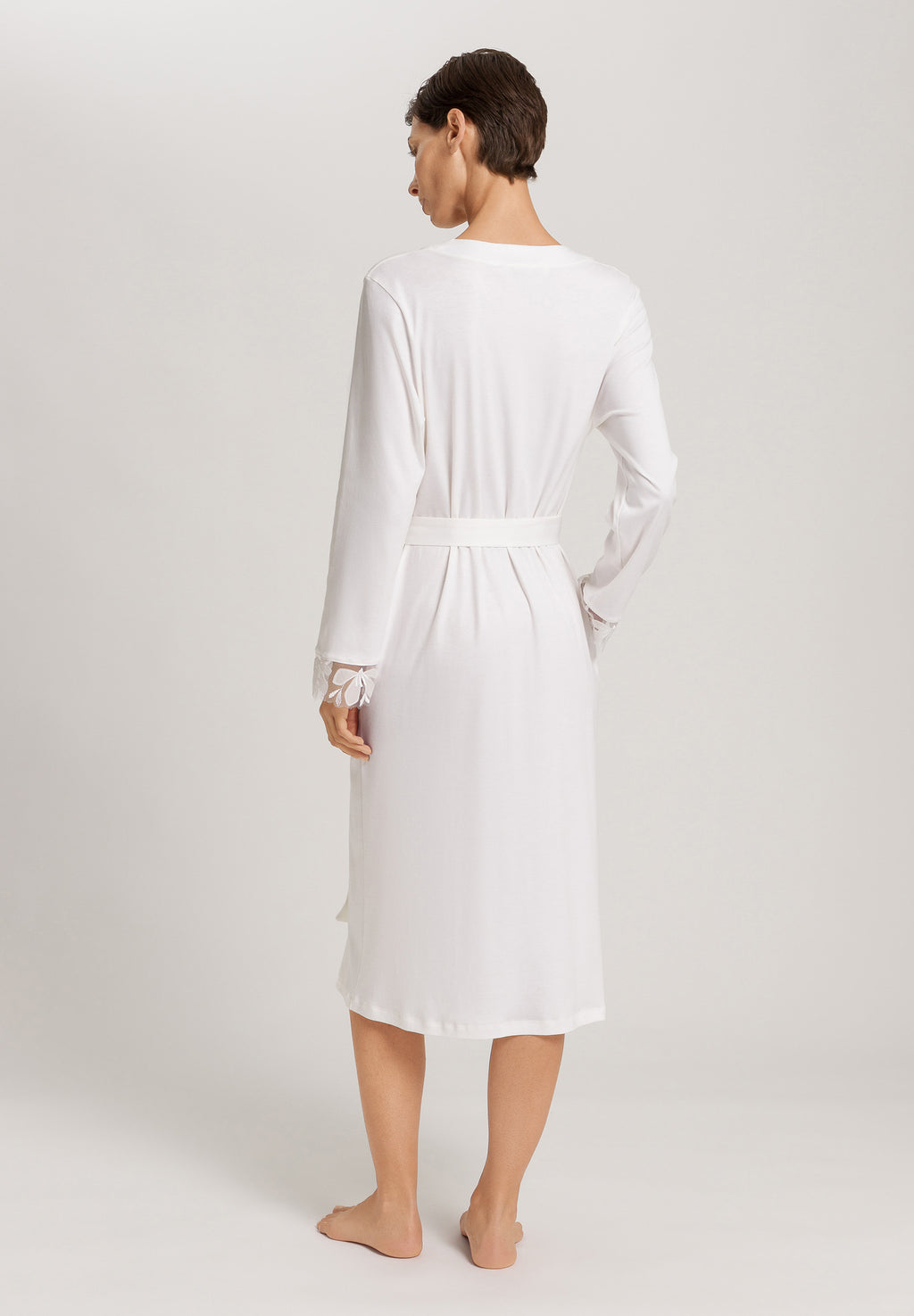 Kalea Floral Tulle Cotton Robe | Off White 74789-102