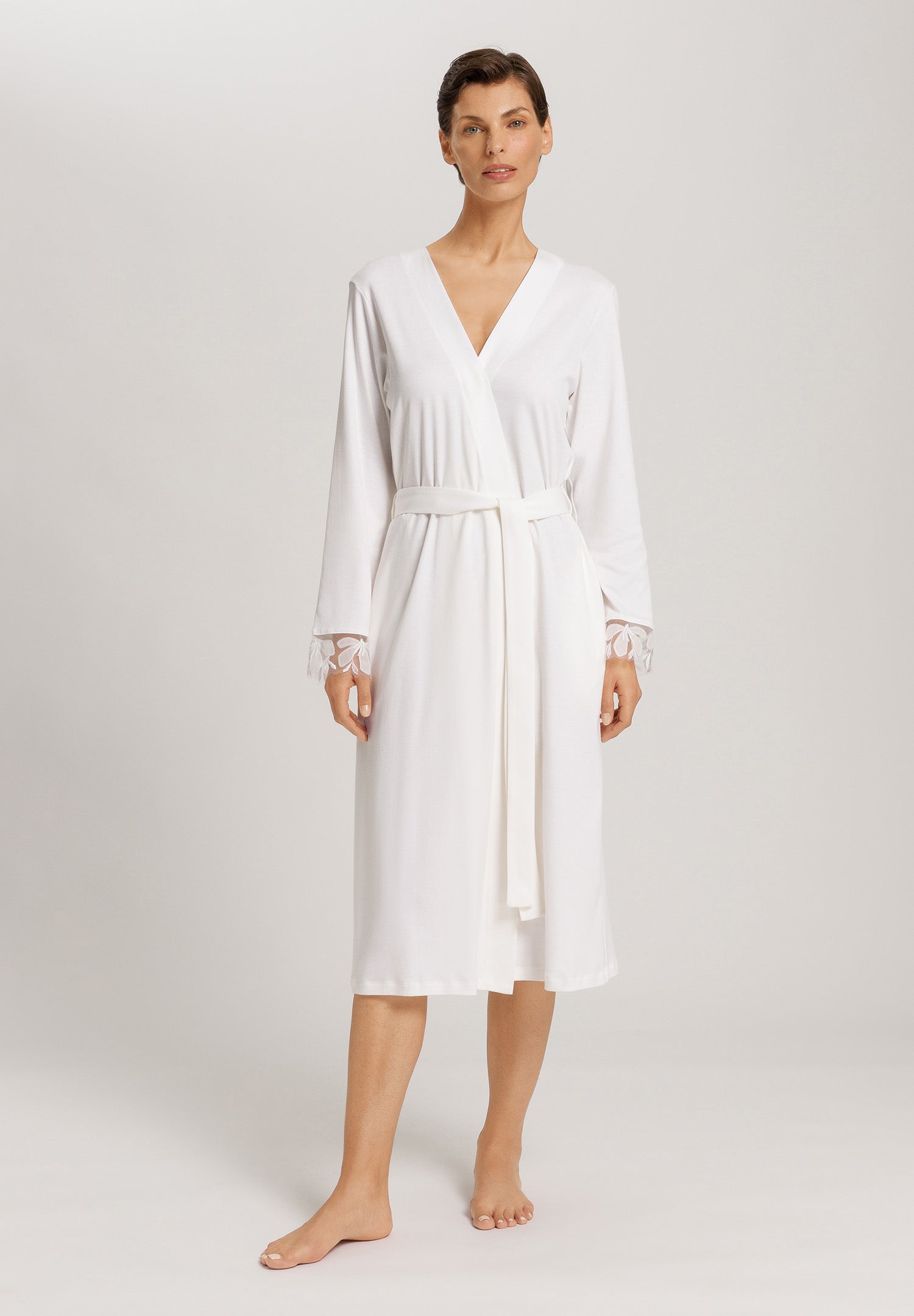 Kalea Floral Tulle Cotton Robe | Off White 74789-102