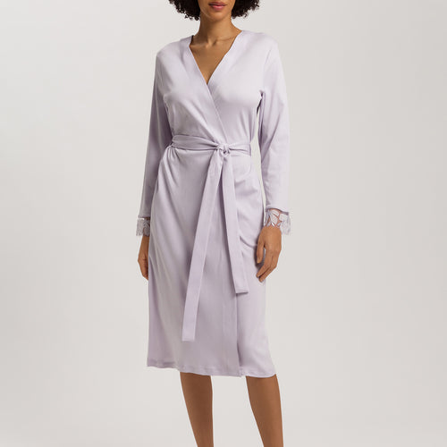 Kalea Floral Tulle Cotton Robe | Pink Lavender 74789-2463