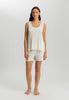 Serena Cotton And Linen Short Pajama Set | Misty White 74793-2123