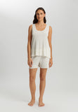 Serena Cotton And Linen Short Pajama Set | Misty White 74793-2123