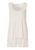 Serena Cotton And Linen Short Pajama Set | Misty White 74793-2123