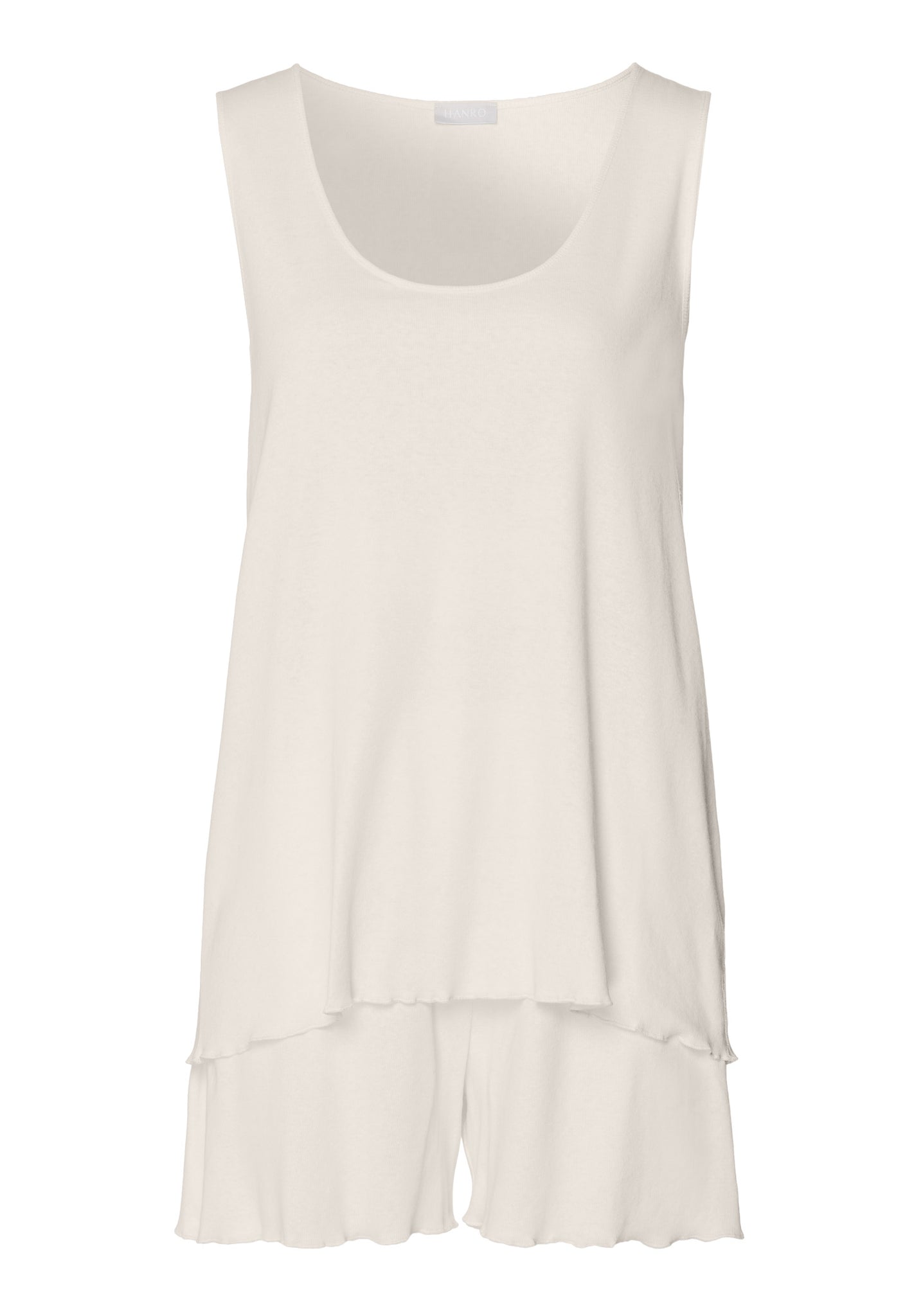 Serena Cotton And Linen Short Pajama Set | Misty White 74793-2123