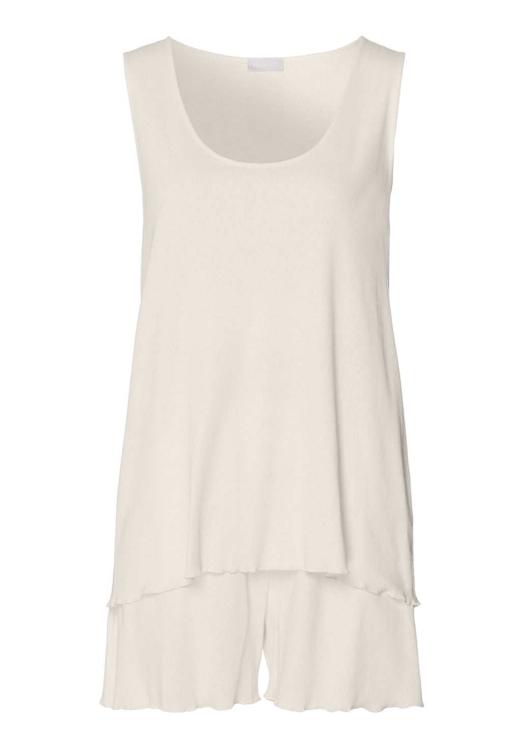 Serena Cotton And Linen Short Pajama Set | Misty White 74793-2123