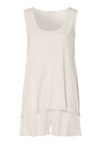 Serena Cotton And Linen Short Pajama Set | Misty White 74793-2123