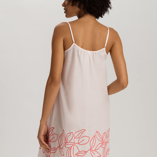 Liz Cotton Spaghetti Chemise With Embroidery 100cm | Melon Soda 74795-2337