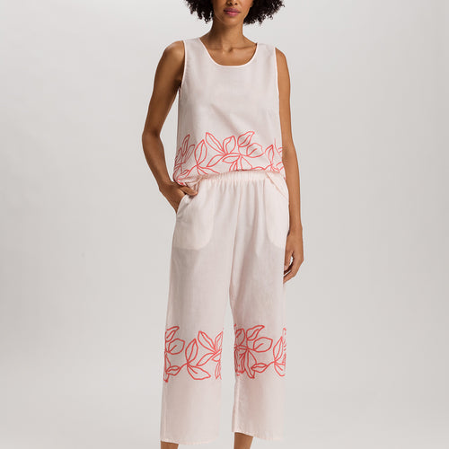 Liz Cotton Crop Pants With Embroidery | Melon Soda 74798-2337