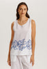 Liz Relaxed Cotton Tank Top With Embroidery | White 74799-101