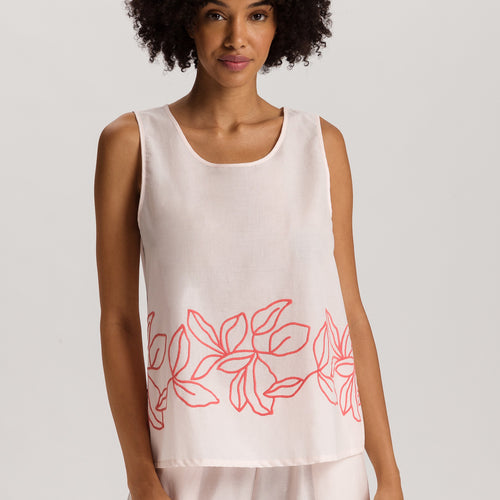 Liz Relaxed Cotton Tank Top With Embroidery | Melon Soda 74799-2337