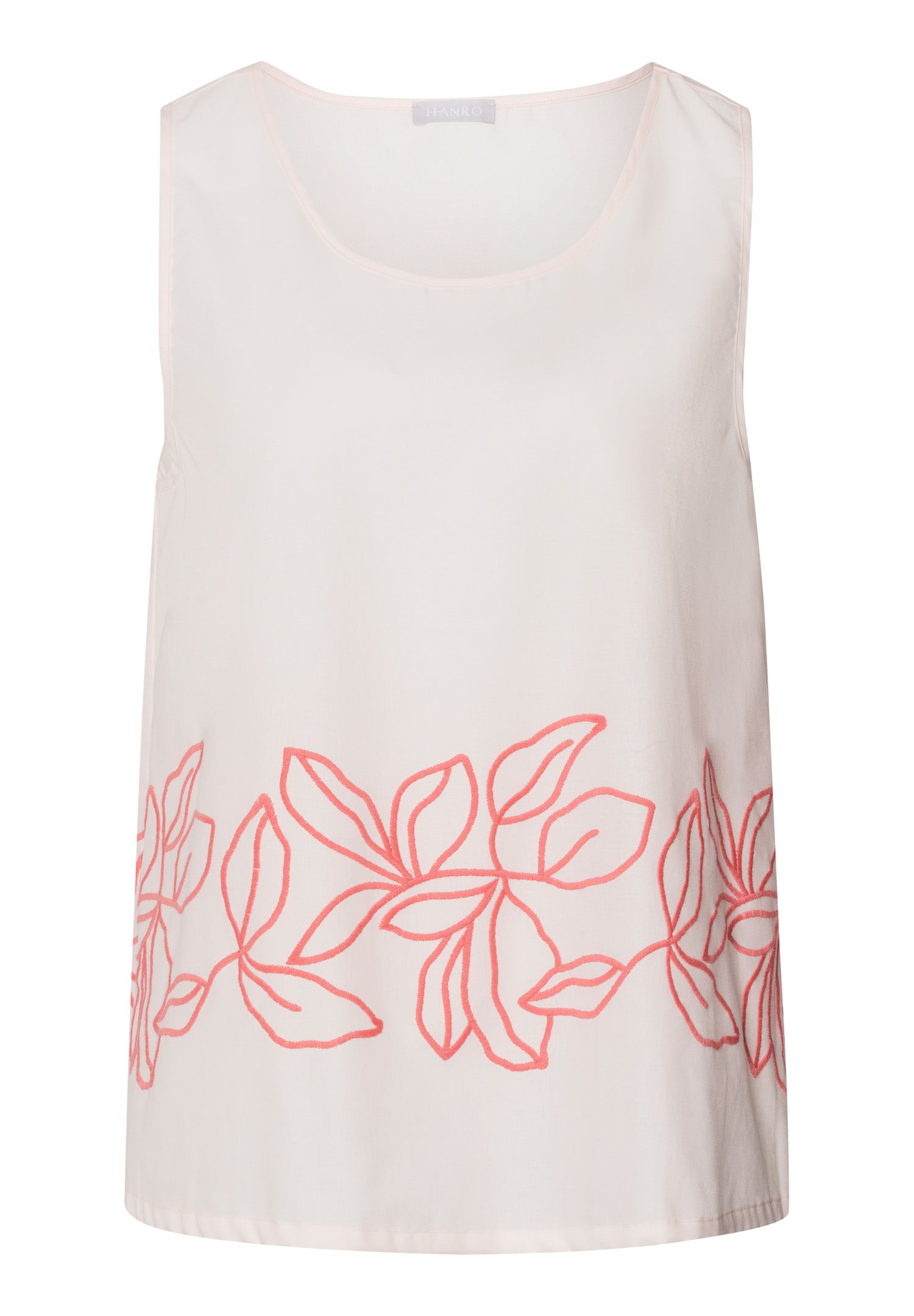 Liz Relaxed Cotton Tank Top With Embroidery | Melon Soda 74799-2337