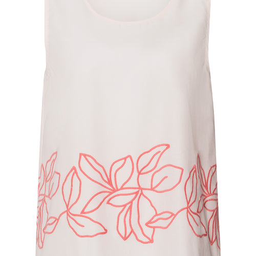 Liz Relaxed Cotton Tank Top With Embroidery | Melon Soda 74799-2337