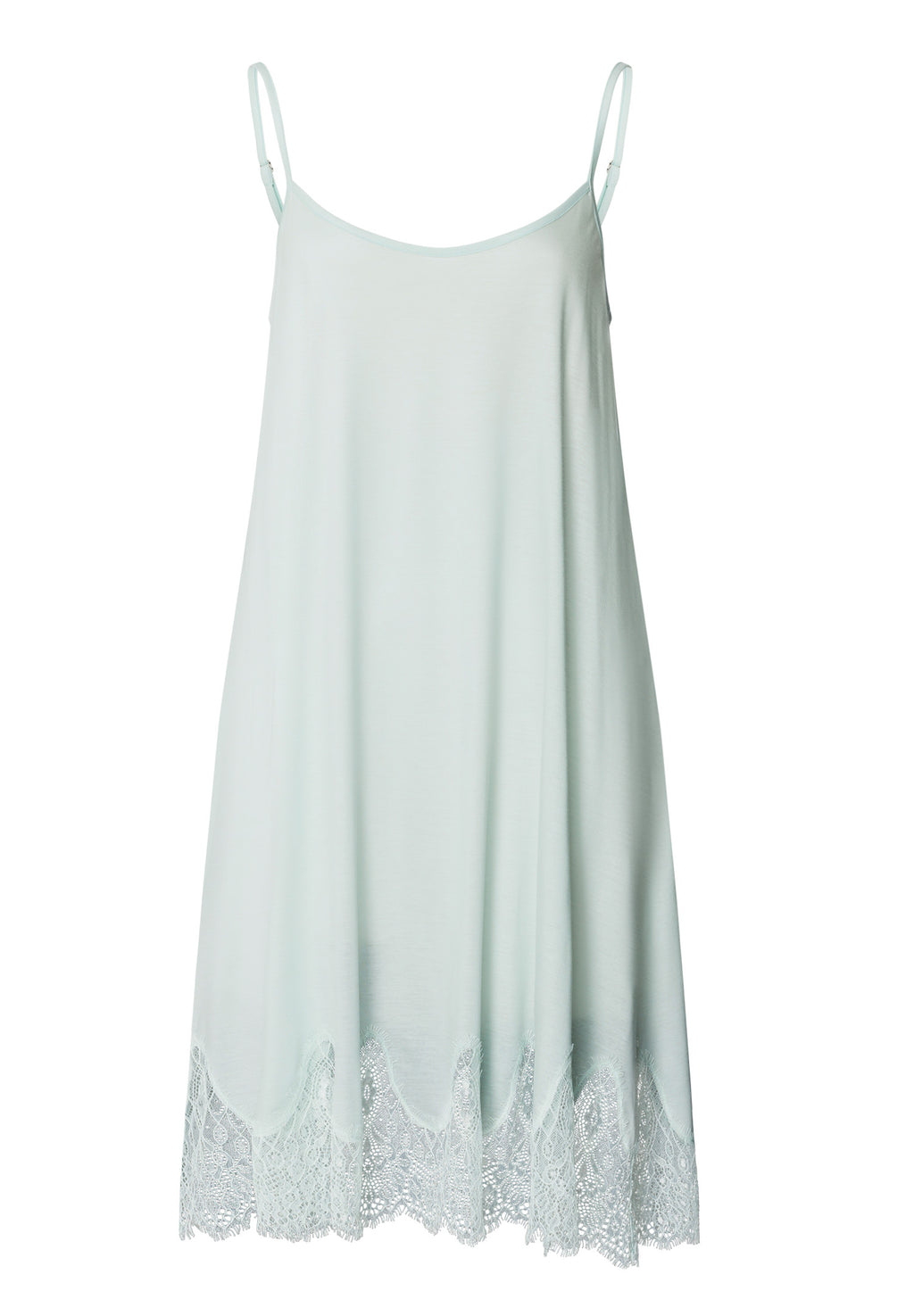 Melia Scalloped Lace Spaghetti Chemise 95cm | Ice Flow 74801-2577