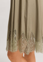 Melia Scalloped Lace Spaghetti Chemise 95cm | Silver Sage 74801-2651