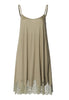 Melia Scalloped Lace Spaghetti Chemise 95cm | Silver Sage 74801-2651