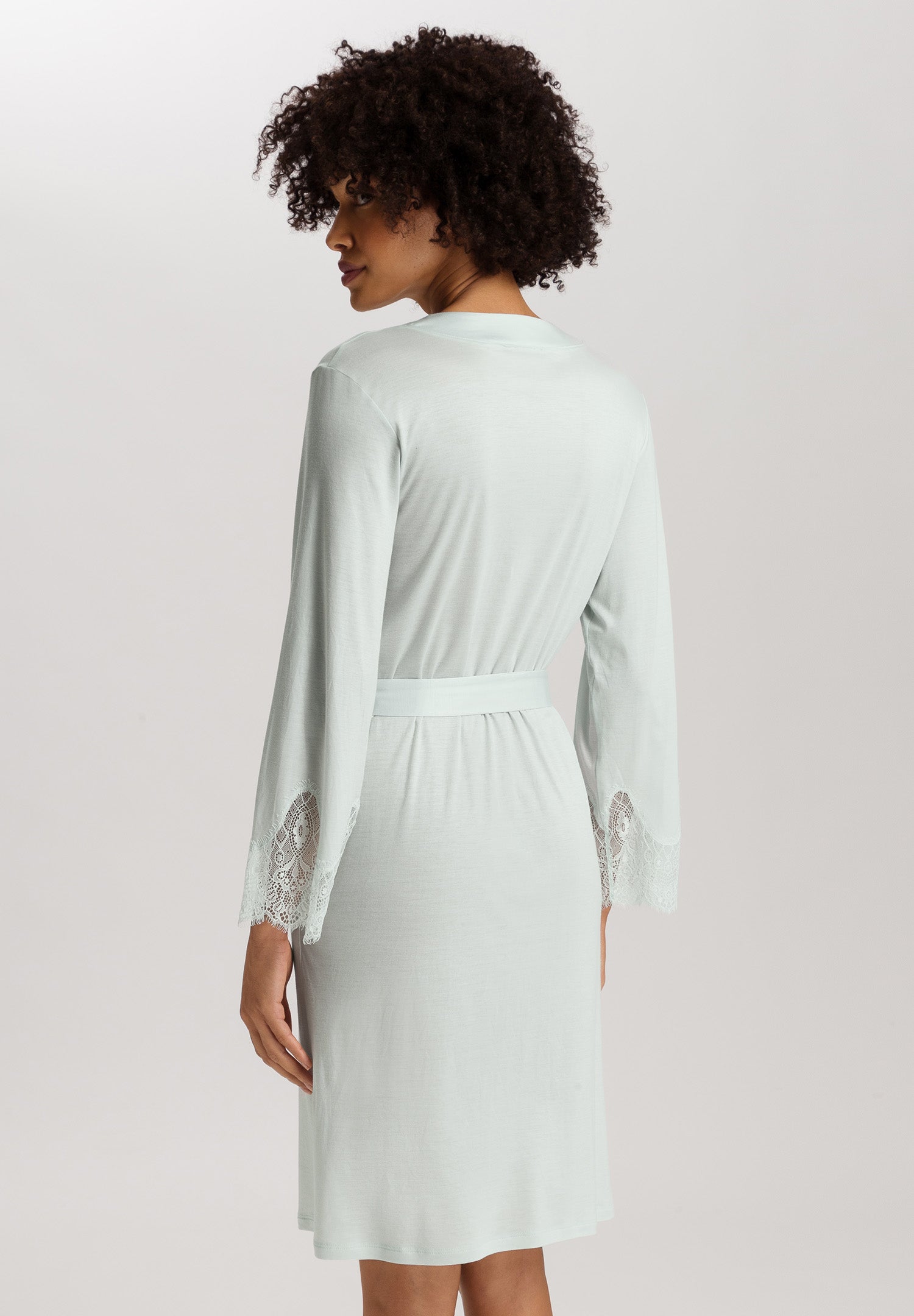 Melia Scalloped Lace Robe 100cm | Ice Flow 74804-2577