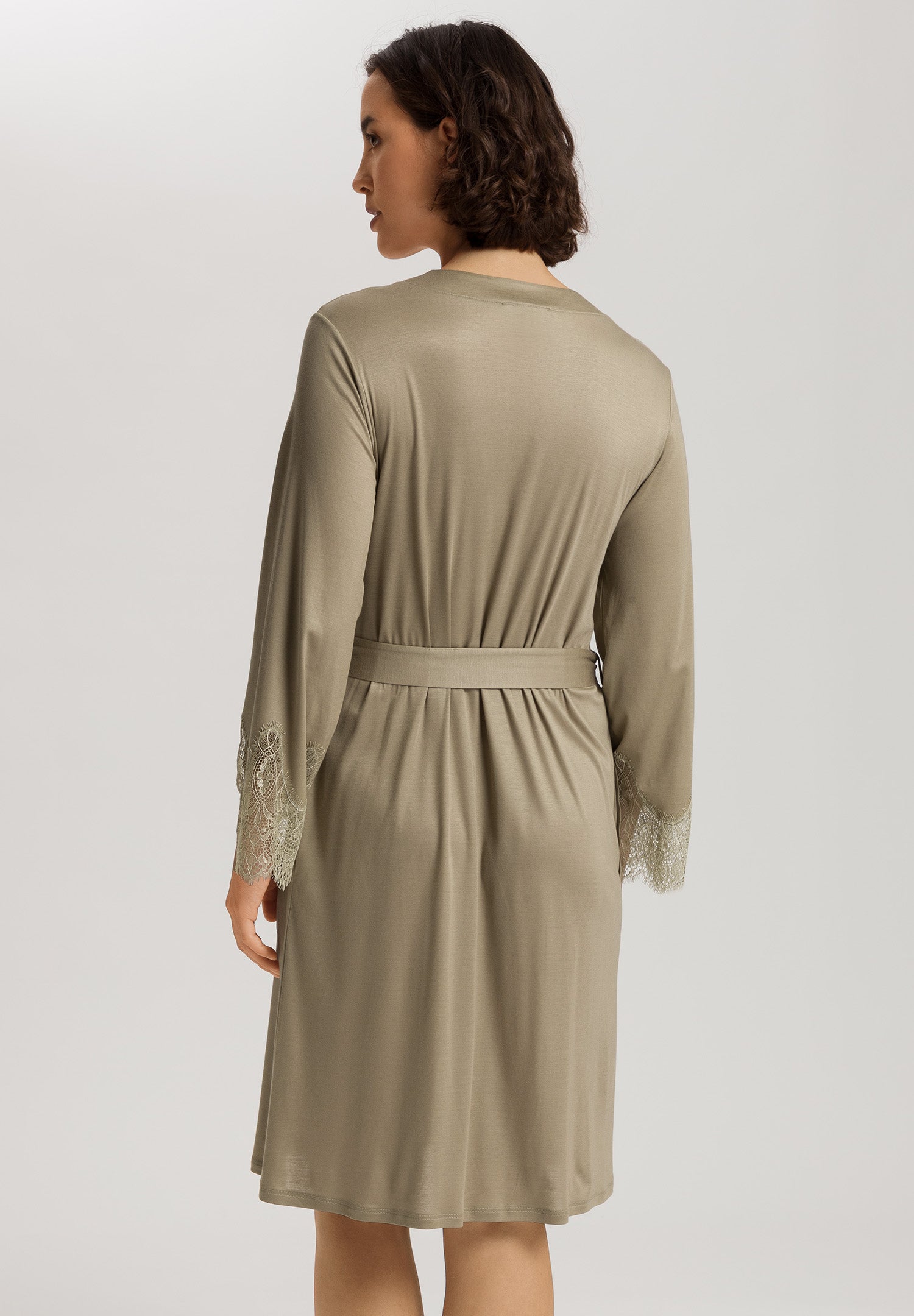 Melia Scalloped Lace Robe 100cm | Silver Sage 74804-2651