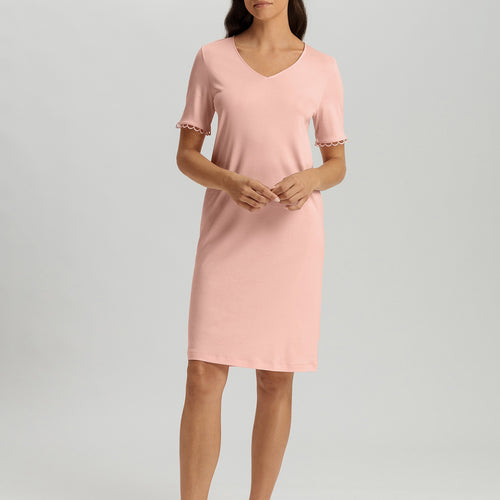 Anouk V-Neck Cotton Nightgown | Pink Blaze 74808-2340