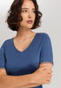 Anouk V-Neck Cotton Nightgown | Slate Blue 74808-2642
