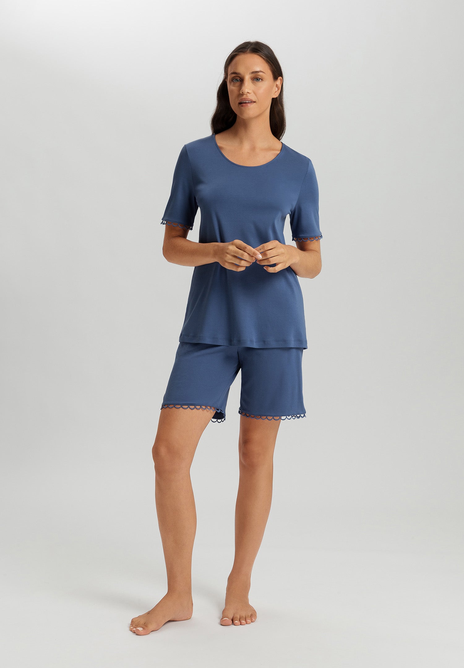 Anouk Cotton Pajama Set | Slate Blue 74810-2642