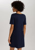 Cotton Silk V-Neck Cotton Nightgown | Deep Navy 74814-1610