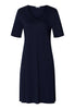 Cotton Silk V-Neck Cotton Nightgown | Deep Navy 74814-1610
