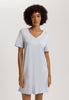 Cotton Silk V-Neck Cotton Nightgown | Powder Blue 74814-2512