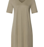 Cotton Silk V-Neck Cotton Nightgown | Silver Sage 74814-2651